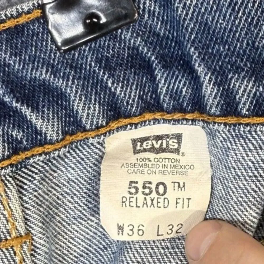 Vintage Levi Strauss & Co. 550 Mens Denim Blue Jeans Relaxed Fit 1998 Size 36x32